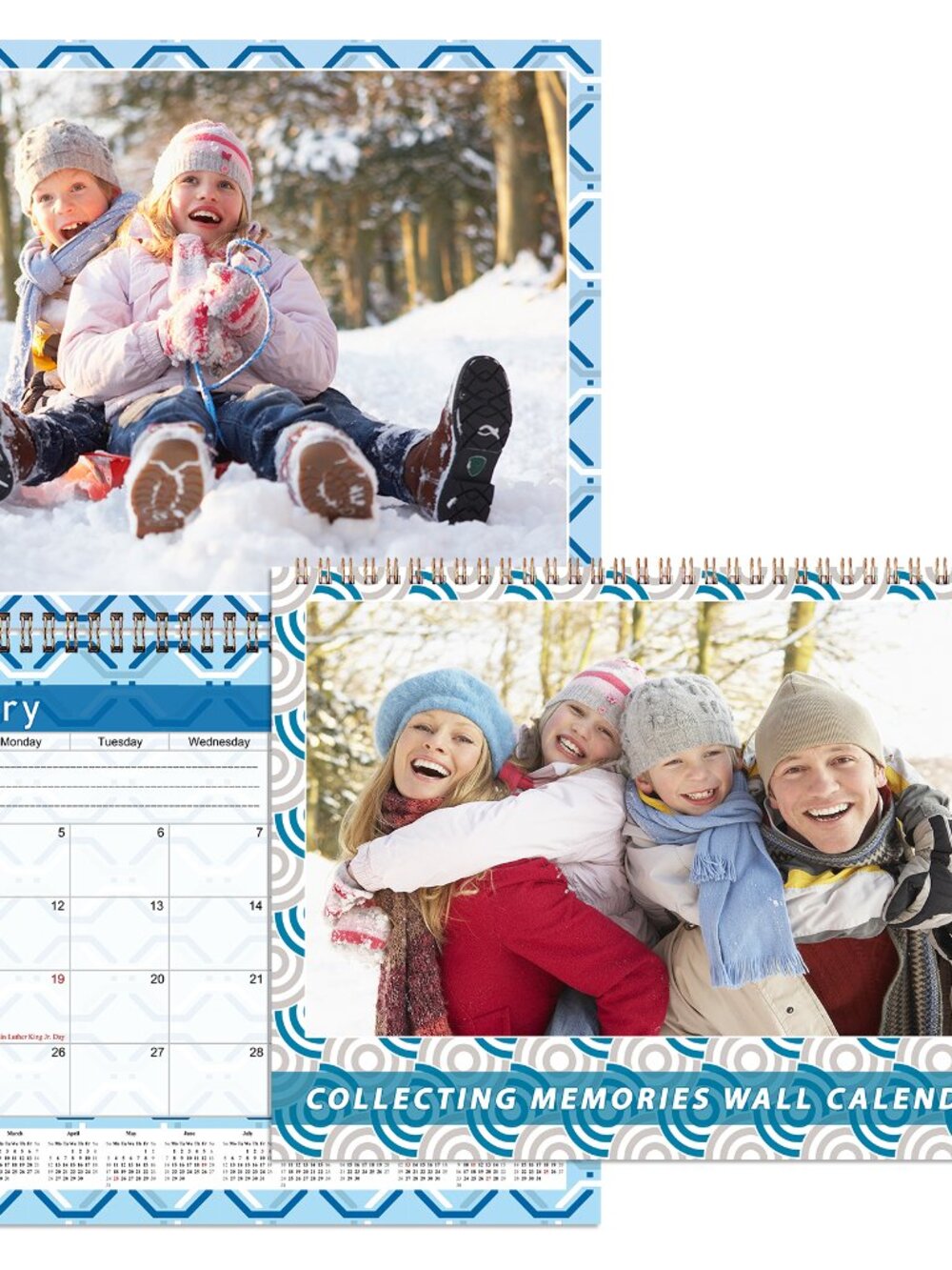 Personalized Custom 2027 Wall Calendar Spiral-bound - 12 Months. 11 x 8in. #04